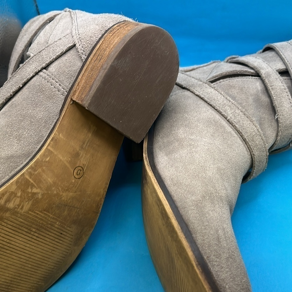 Steve Madden Haggle Women's Boots Engineer Ankle Boot Buckle Suede Gray Size 9 - Picture 6 of 8